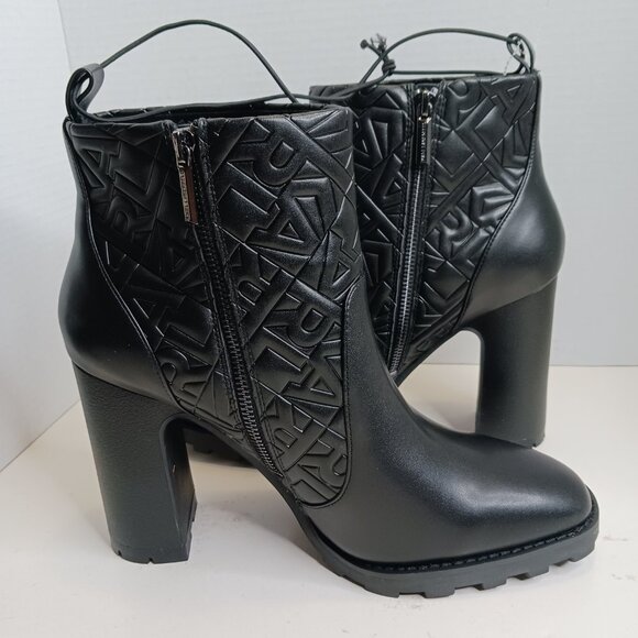 Karl Lagerfeld Paris Petria Black Ankle Boot size 11M - Picture 5 of 12